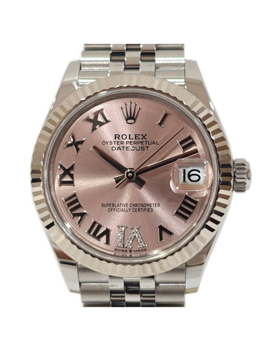 Rolex Datejust 31 VI Diamond Pink Stainless Steel White Gold Automatic Watch